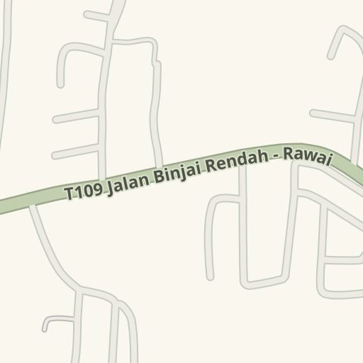 Waze Livemap מסלול נסיעה אל Klinik Rafa Binjai Rendah Bukit Payong Malaysia